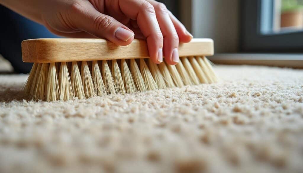 Comment nettoyer un tapis à poil long avec une brosse