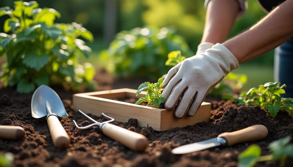Quels sont les outils adaptés en plus du plantoir au potager ?