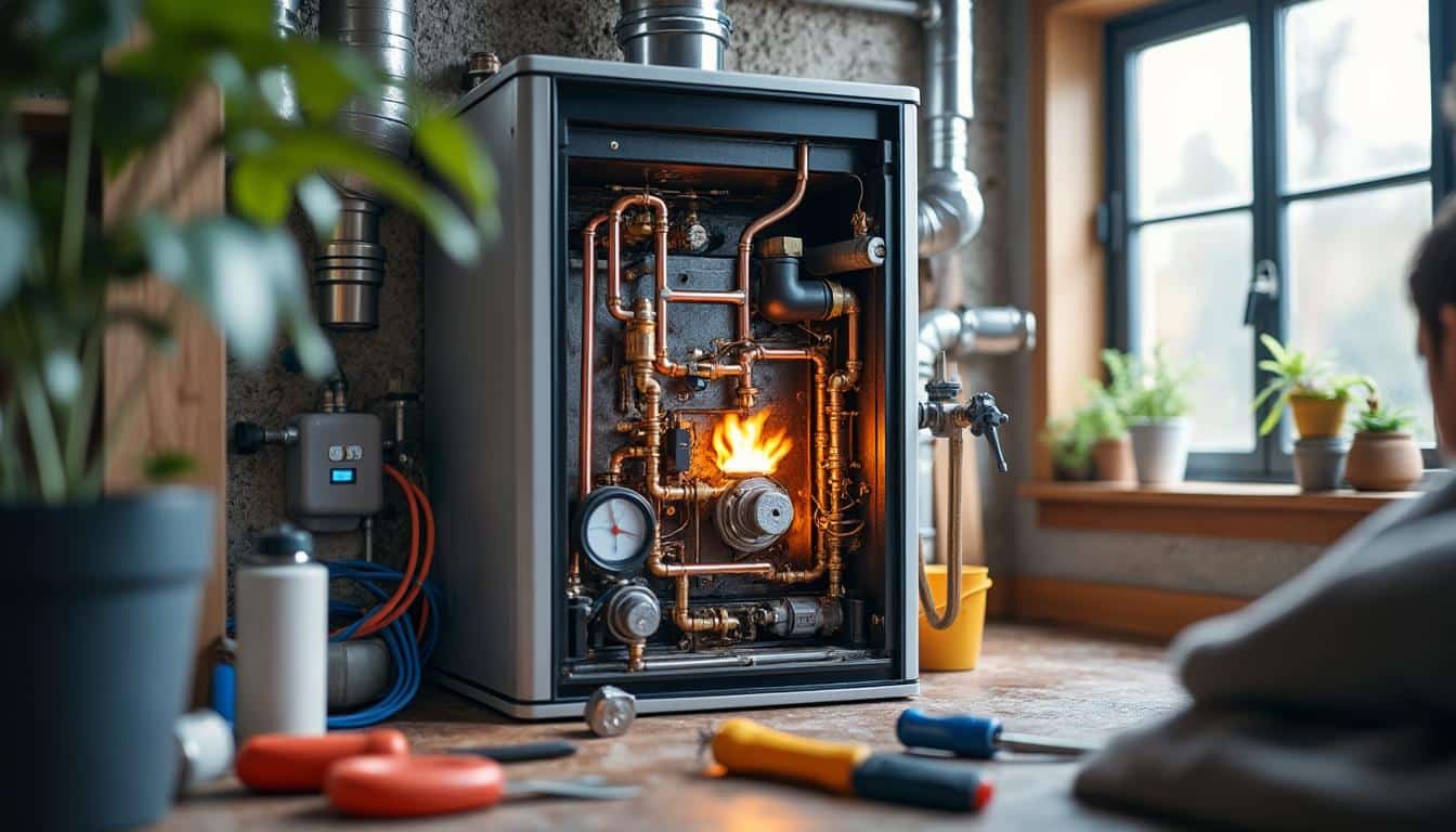 Illustration: Comment fonctionne une chaudière gaz installée au sol et ses technologies clés