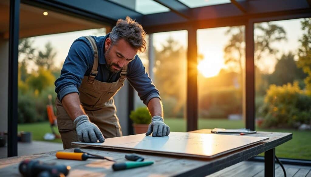 Pose de panneaux sandwich pour toiture de véranda : guide complet