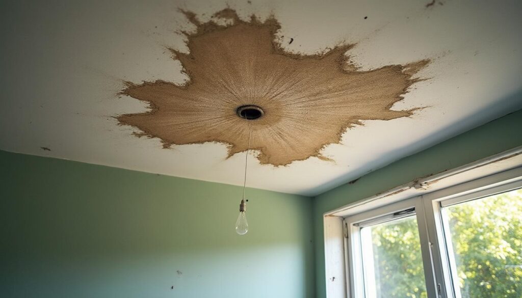 Tache au plafond d’infiltration d’eau : causes, traitement et prévention