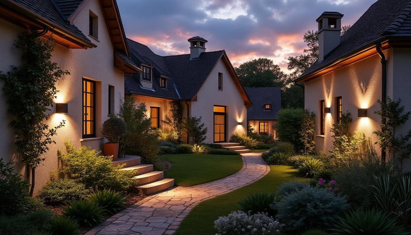 Illustration: Comprendre les luminaires pour façades et jardins : les appliques adaptées à l’extérieur