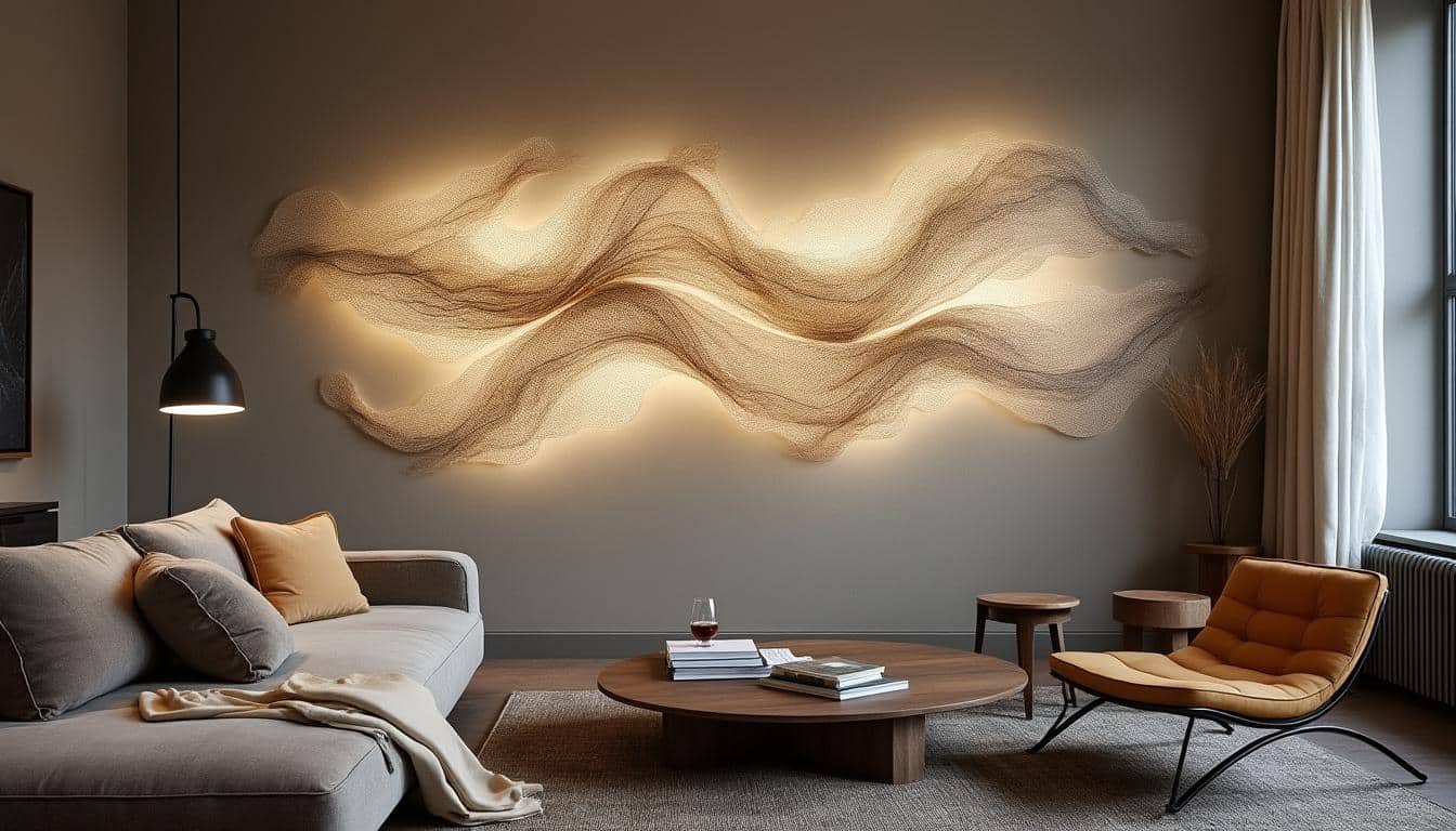 Illustration: Comprendre les spécificités et matériaux des grandes appliques murales