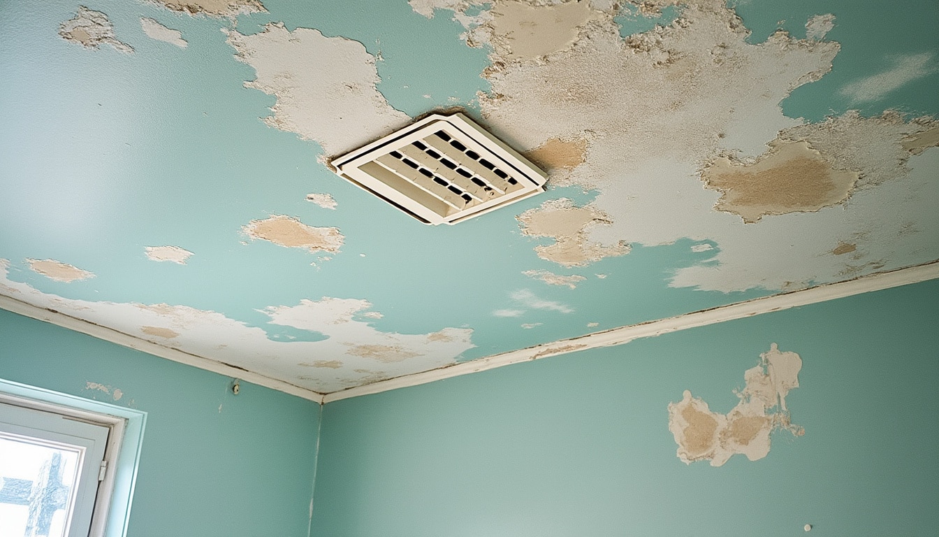 Peinture du plafond de salle de bain qui s'écaille : causes et solutions efficaces
