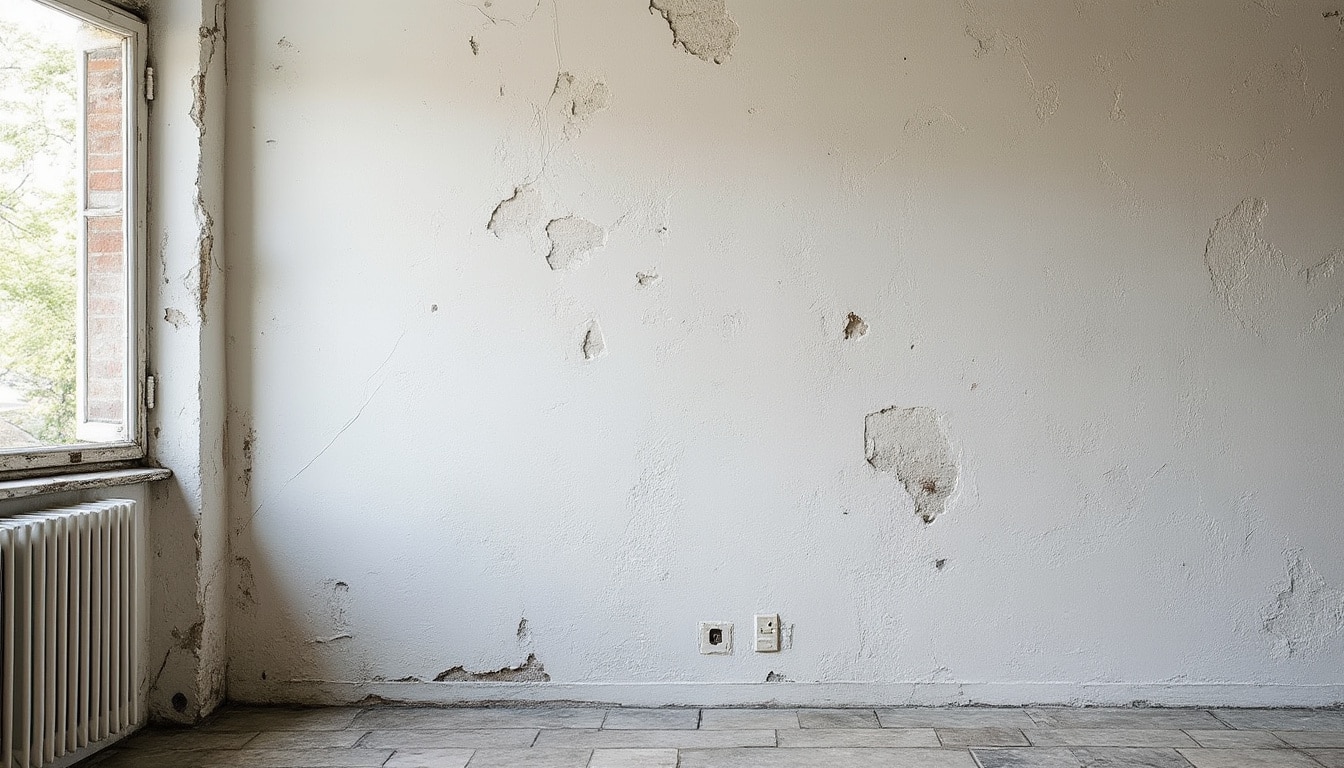 Illustration: Comprendre le phénomène de craquelures et d’écaillage sur vos murs